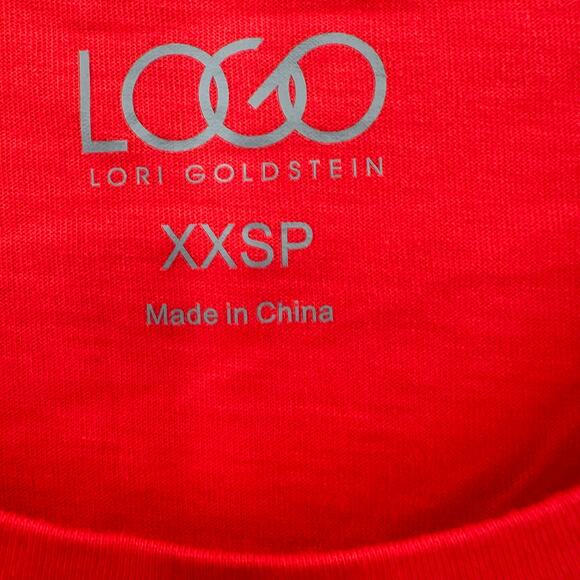 LOGO by Lori Goldstein Coral Jersey Tunic w/ Layered Satin Chiffon Hem 2XSP - Picture 8 of 8
